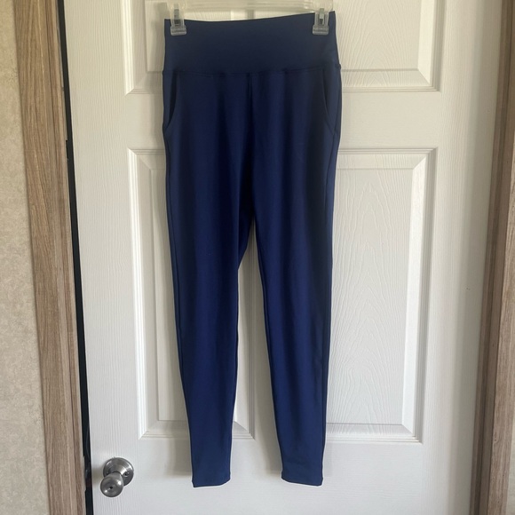 Women's Blue High-Waisted Leggings - Picture 1 of 7
